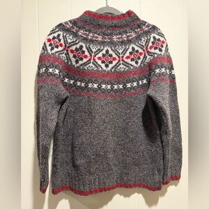 Vtg Eddie Bauer Legend Nordic 100% Wool Pullover Sweater Women's MD